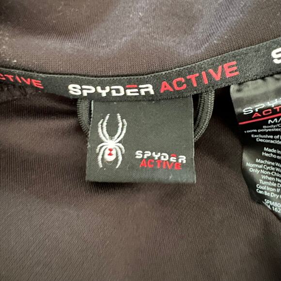 Spyder Mens Active ProWeb Athletic Jacket Black Size‎ Medium Gym Outdoors Casual - Picture 4 of 6